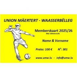 Mitgliedskarte mit Stimmrechte