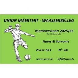 Mitgliedskarte ohne Stimmrechte